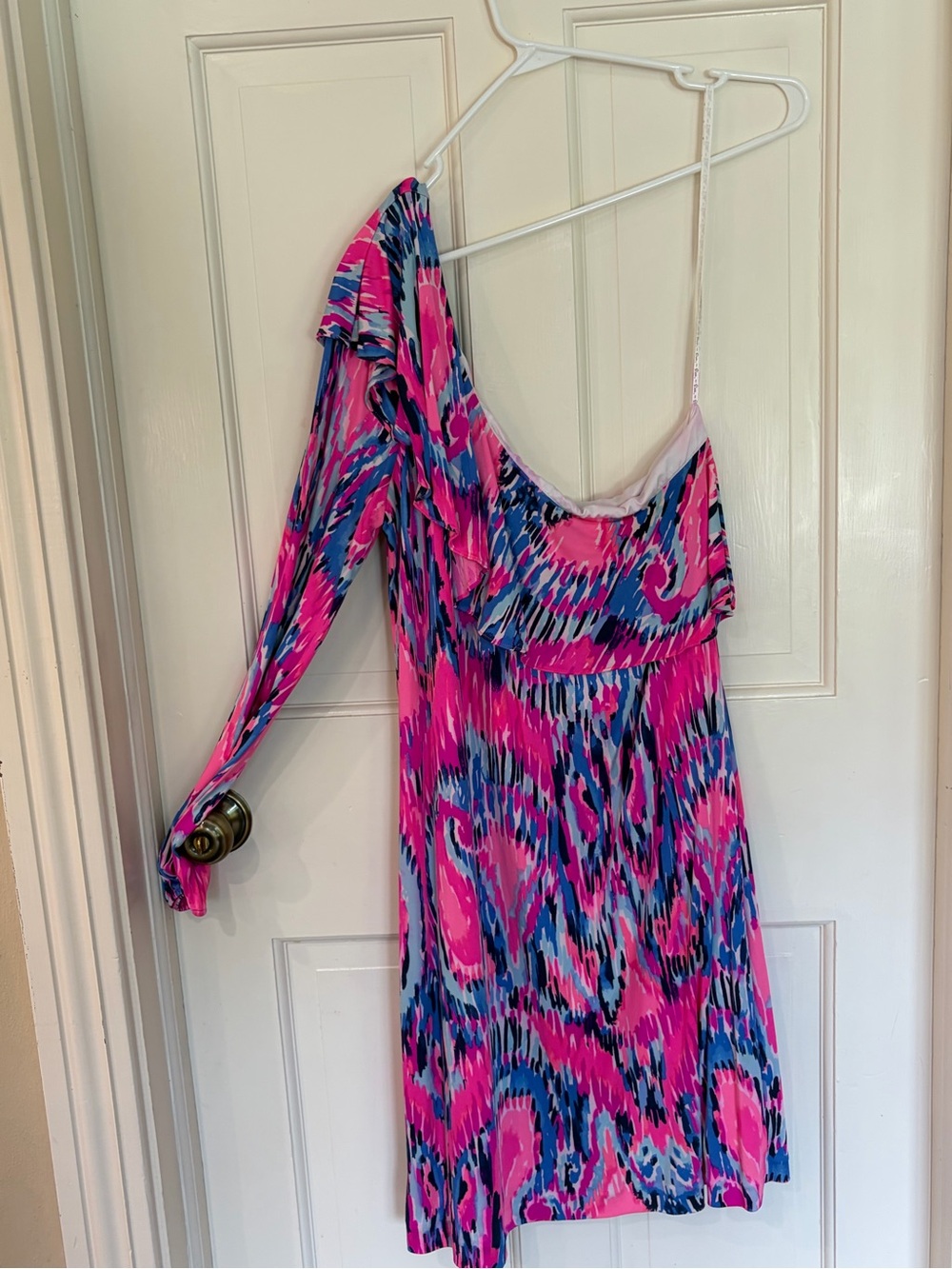 Lilly Pulitzer Blue Pink Floral Print Dress